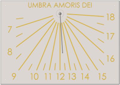 Vertikale Sonnenuhr aus Edelstahl (Thumbnail)