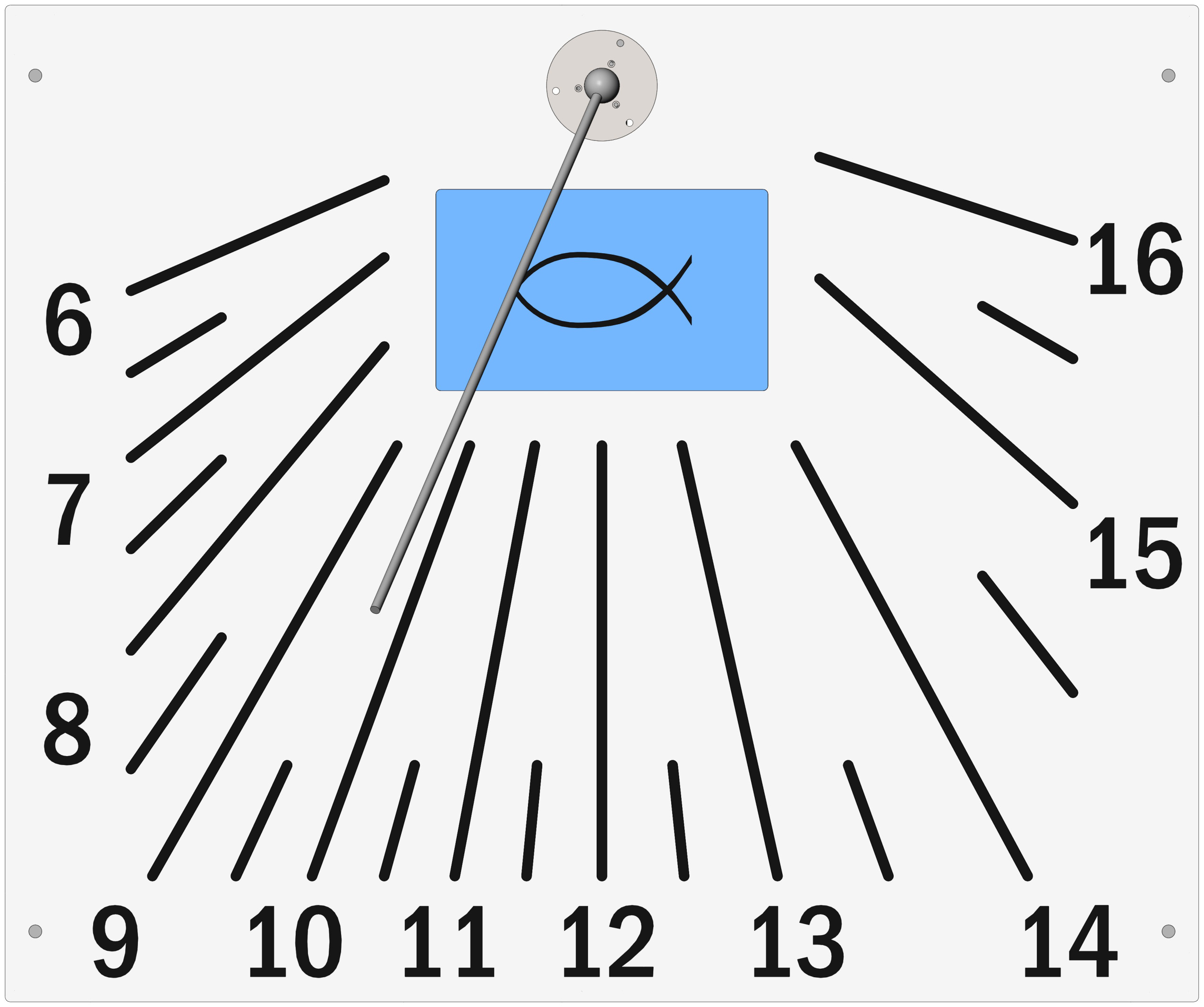 Moderne künstlerische Sonnenuhr