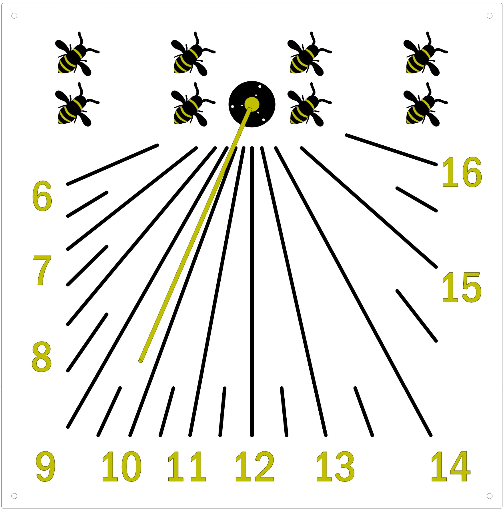 Moderne künstlerische Sonnenuhr